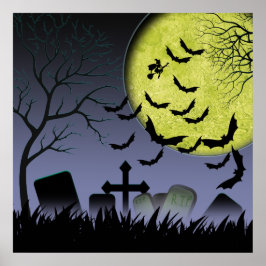 Halloween-Friedhof Poster
