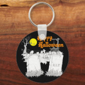 halloween Friedhof Schlüsselanhänger (Vorderseite)