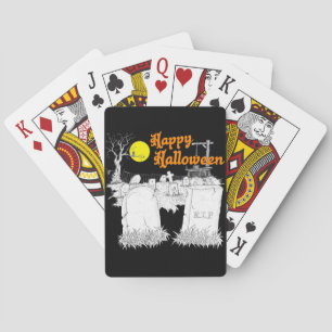 halloween Friedhof Spielkarten