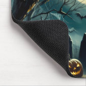 Halloween-Friedhof-Szene-Mauspad Mousepad (Ecke)