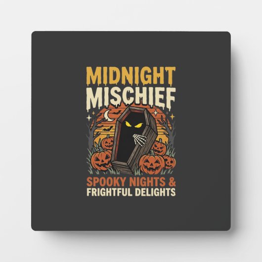 Halloween-Friedhofs-Schabernack Fotoplatte (Vorderseite)