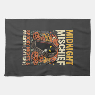 Halloween-Friedhofs-Schabernack Geschirrtuch