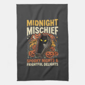 Halloween-Friedhofs-Schabernack Geschirrtuch (Vertikal)