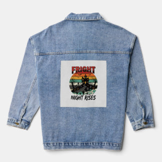 Halloween-Friedhofs-Schreckensnacht Jeansjacke