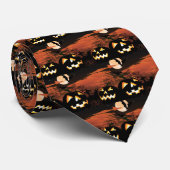 Halloween-Friedhofshintergrund Krawatte (Gerollt)