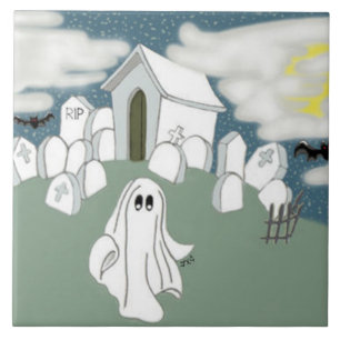 Halloween-Friedhofstrassenverschiebung Fliese