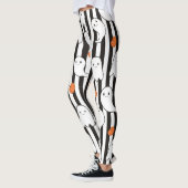 Halloween Friendly Ghost und Kürbismuster Leggings (Links)