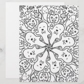 Halloween Friends Coloring Page (Vorne/Hinten)