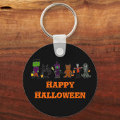 Halloween Friends, glückliches Halloween Schlüsselanhänger (Vorderseite)