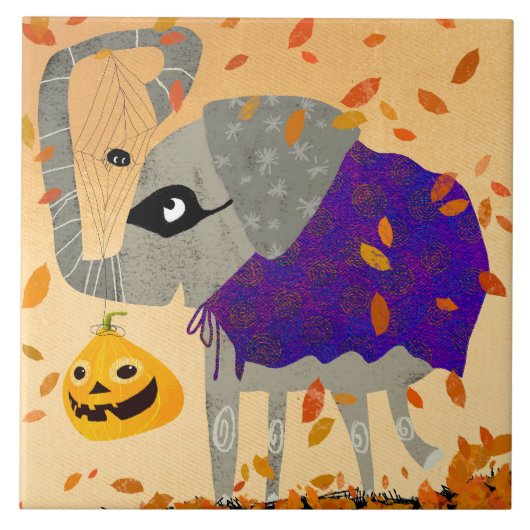 Halloween Friends Keramik Kitchen Tile Fliese (Vorderseite)