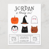 Halloween Friends Modern Boy Birthday Party (Vorderseite)