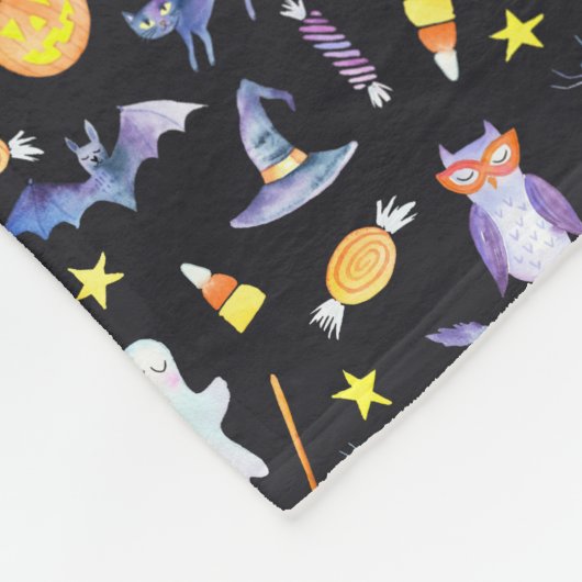 Halloween Friends Monogram Fleecedecke (Ecke)