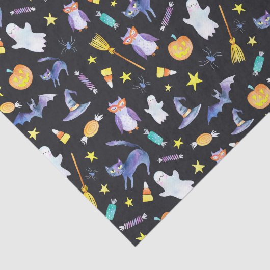 Halloween Friends-Muster Seidenpapier (Ausschnitt)