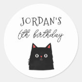 Halloween Friends Niedlich Modern Boy Birthday Gef Runder Aufkleber (Vorderseite)