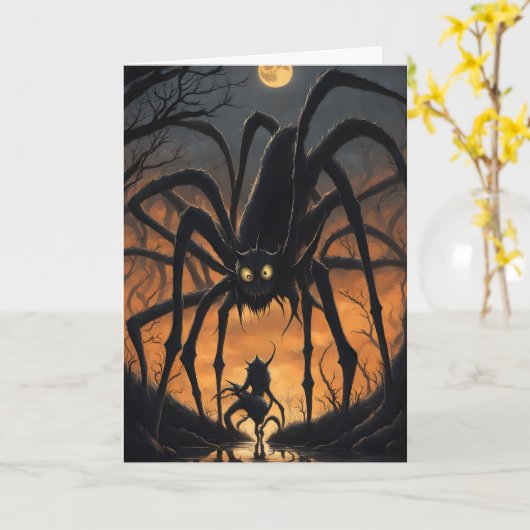 Halloween Fright Karte (Gelbe Blume)