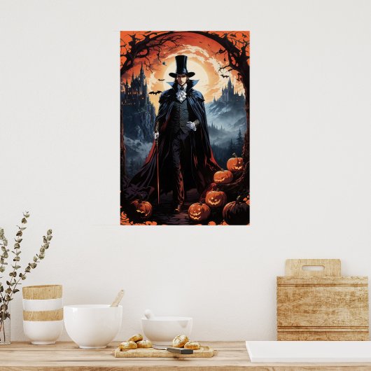 Halloween "Fright Night" Poster (Küche)