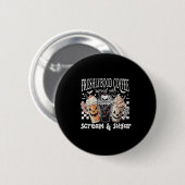 Halloween frisch gezapftes Pudding mit Schrei A Button (Vorne & Hinten)