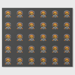Halloween-Friseur bei Tag, Hexe bei Nacht Geschenkpapier