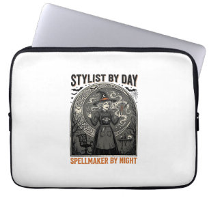 Halloween-Friseur Hexe Vintage-Salon Magie De Laptopschutzhülle