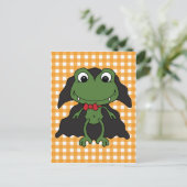 Halloween Frog Dracula Postkarte (Stehend Vorderseite)