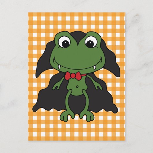 Halloween Frog Dracula Postkarte (Vorderseite)