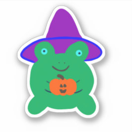 Halloween Frosch Aufkleber