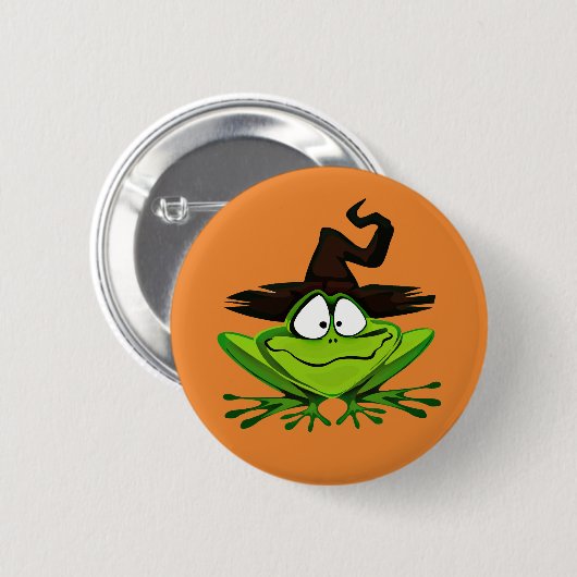 Halloween Frosch Button (Vorne & Hinten)