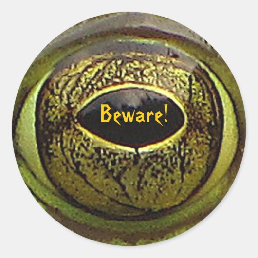 Halloween Frosch Eye Runder Aufkleber (Vorderseite)