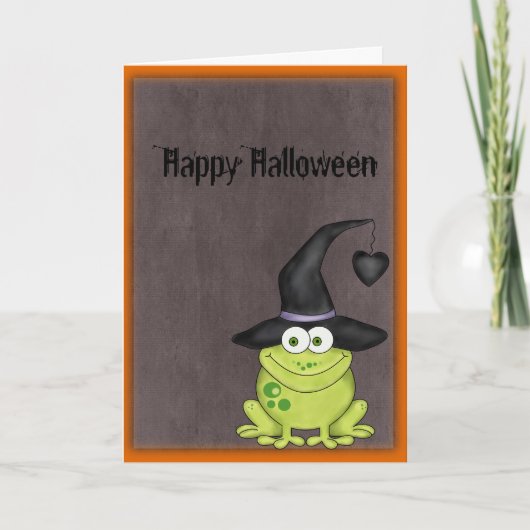 Halloween Frosch Karte (Vorderseite)