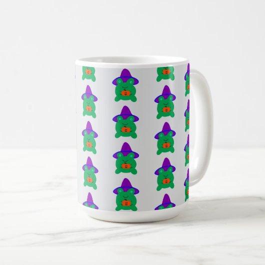 Halloween Froschhexe Kaffeetasse (VorderseiteRechts)