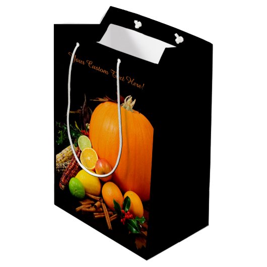 Halloween Fruchtsaftsack Mittlere Geschenktüte (Rückseite Schrägansicht)