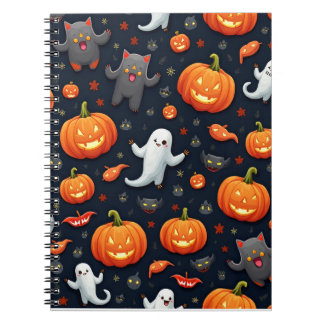 Halloween-Frühlingsnotiz / Kürbis Notizblock