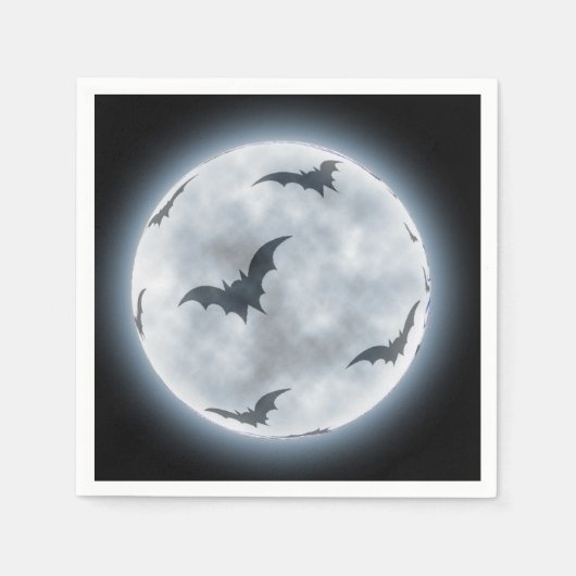 Halloween Full Moon Bats Design, Serviette (Vorderseite)