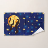 Halloween Full Moon Bats Night Sky Handtuch (Handtuch)