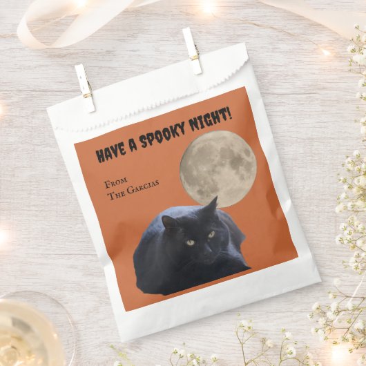 Halloween Full Moon Black Cat Geschenktütchen (Ausgeschnitten)