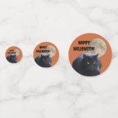 Halloween Full Moon Black Cat Konfetti (Vorderseiten)