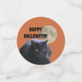 Halloween Full Moon Black Cat Konfetti (Klein Vorderseite)