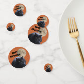 Halloween Full Moon Black Cat Konfetti (Gruppe)