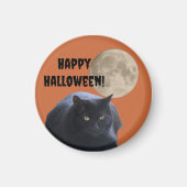 Halloween Full Moon Black Cat Magnet (Vorne)