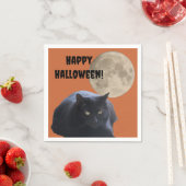 Halloween Full Moon Black Cat Serviette (Beispiel)
