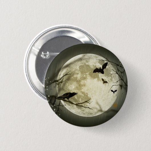 Halloween Full Moon Button (Vorne & Hinten)