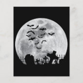 Halloween Full Moon Friedhof Graveyard Spooky Bats (Rückseite)