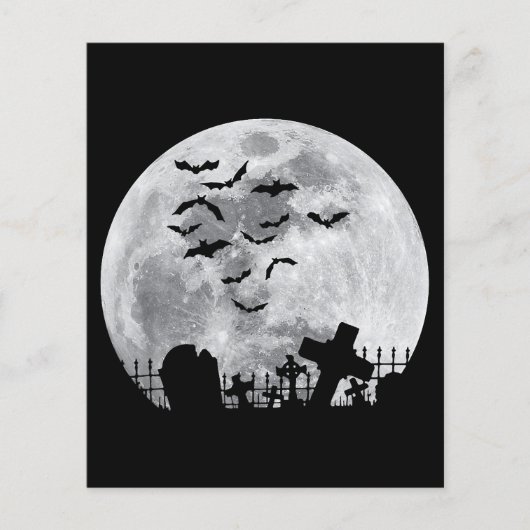 Halloween Full Moon Friedhof Graveyard Spooky Bats (Vorderseite)