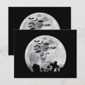 Halloween Full Moon Friedhof Graveyard Spooky Bats (Vorne/Hinten)