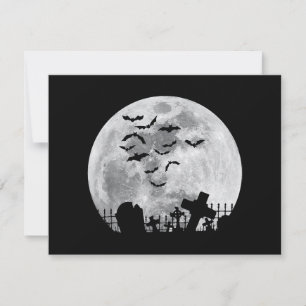 Halloween Full Moon Friedhof Graveyard Spooky Bats