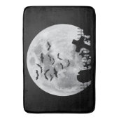 Halloween Full Moon Friedhof Graveyard Spooky Bats Badematte (Vorderseite Vertikal)