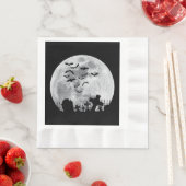 Halloween Full Moon Friedhof Graveyard Spooky Bats Serviette (Beispiel)