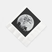 Halloween Full Moon Friedhof Graveyard Spooky Bats Serviette (Ecke)