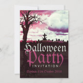 Halloween Full Moon Fun Einladung (Vorderseite)