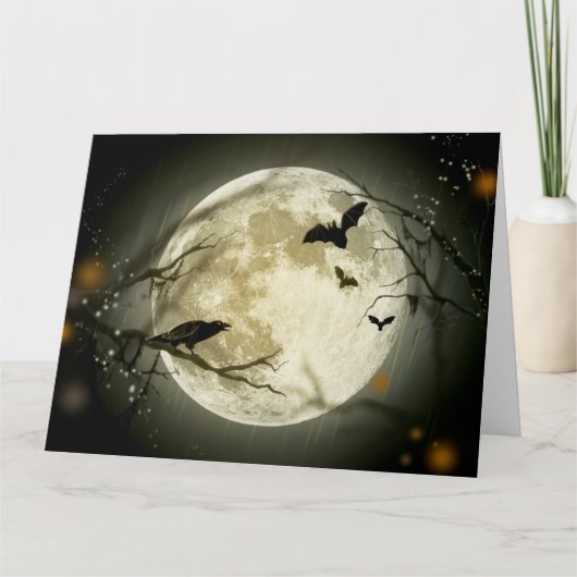 Halloween Full Moon Karte (Vorderseite)